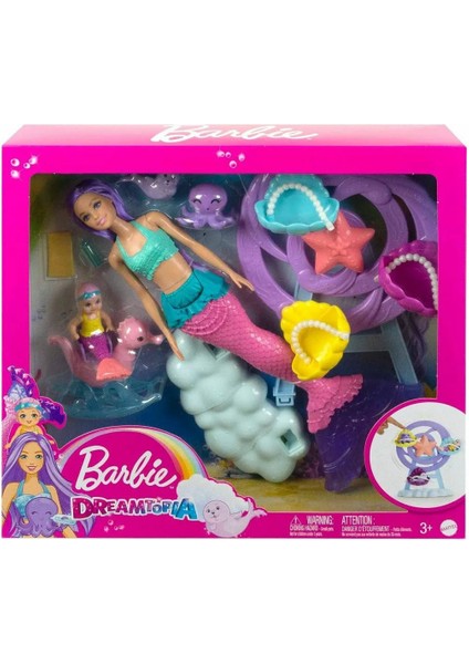 HLC30 Barbie Dreamtopia Deniz Kızı Bebek ve Çocuk Oyun Alanı