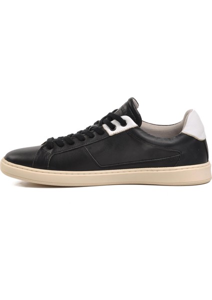 774424 Siyah Hakiki Deri Erkek Sneaker