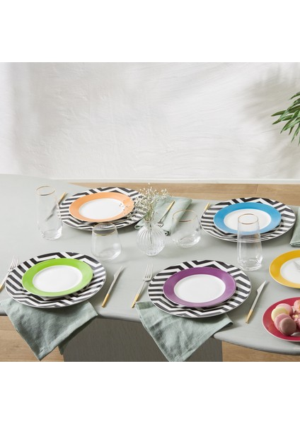 Zigzag 12 Parça 6 Kişilik Porselen Yemek Takımı fiyatları