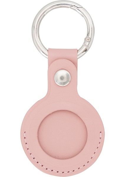 Apple Airtag Uyumlu Deri Anahtarlık Arta Nu2 Pembe