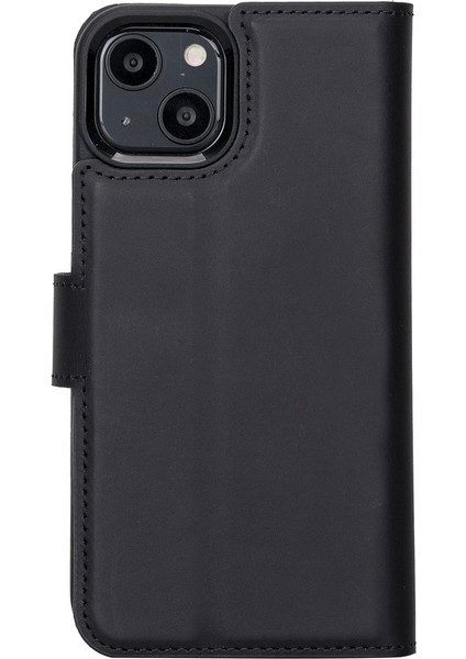 Apple iPhone 13 Uyumlu Deri Cüzdanlı Kılıf Liluri G1 Siyah fırsatları
