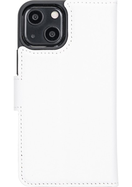 Apple iPhone 13 Mini Uyumlu Deri Cüzdanlı Kılıf F3 Beyaz indirimleri