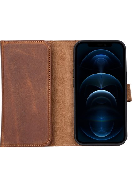 Apple iPhone 13 Pro Uyumlu Deri Cüzdanlı Kılıf Santa G19 Taba indirimleri
