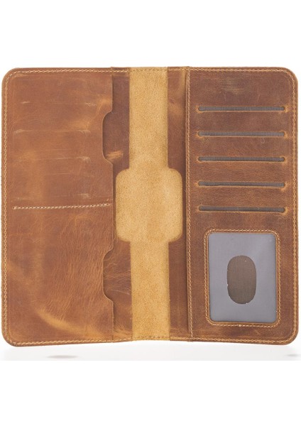 Rio 5.5 Inch Uyumlu Deri Kartlıklı Kılıf G19 Taba modelleri