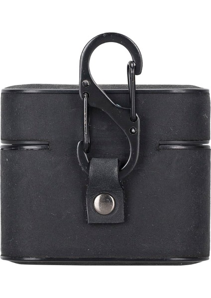 Casquet Apple Air-Podss 3.nesil Uyumlu Deri Kılıf G1 Siyah modelleri