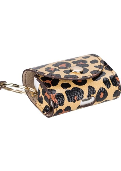 Apple Air-Podss 3.nesil Uyumlu Deri Kılıf Mai Snap Leopar modelleri