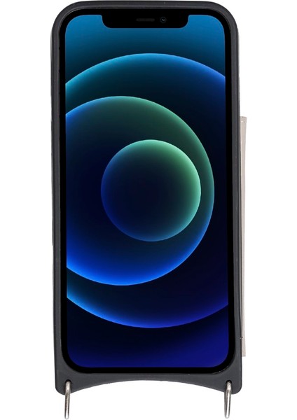 Apple iPhone 12 Pro Uyumlu Deri Askılı Kılıf Ufw Erc3 Bej