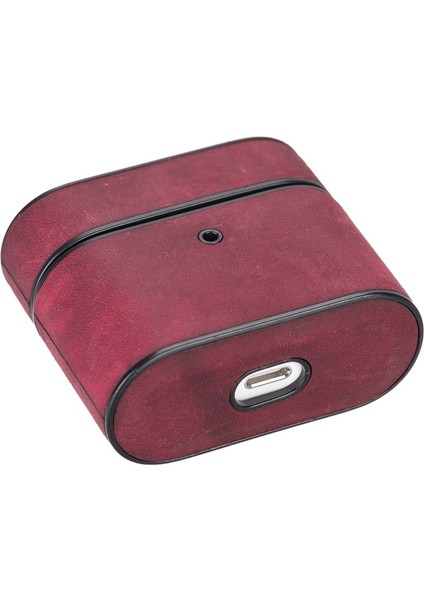 Casquet Apple Air-Podss 3.nesil Uyumlu Deri Kılıf Fuşya