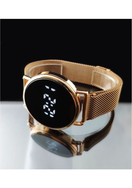 Erkek- Dijital Dokunmatik Kol Saati Mıknatıslı Kordon Rose Renk fiyatları