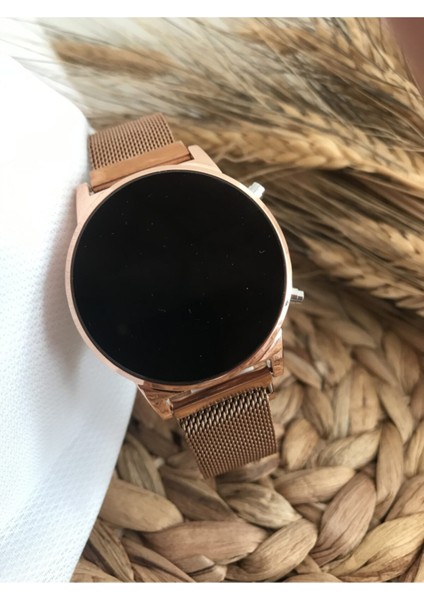 * Mıknatıs Kodron Erkek Kol Saati 'led Ekran'