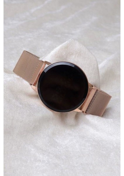 Unisex Rose Gold Mıknatıslı Dokunmatik Kol Saati XT250129