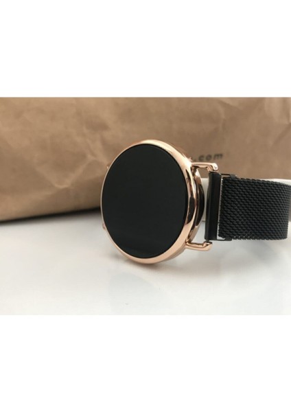 Erkek Siyah Mıknatıs Kordon Kol Saati Renkli Kasa Plastik Malzeme Suya Dayanıklı fiyatları