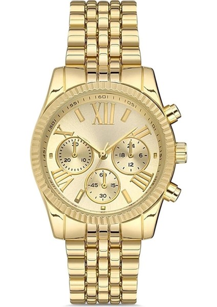 Gold Renk Kadın Kol Saati Limited Edition