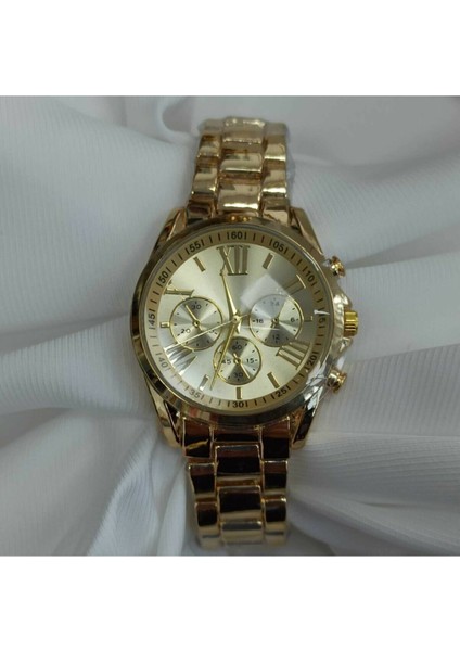 Altın Çelik Kasa Kadın Kol Saati
