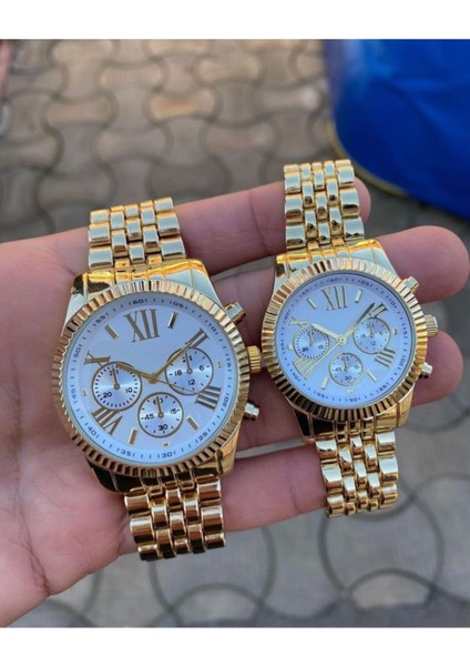 Çift Sevgili Metal Kordon M Kors Model Roma Rakamlı Kol Saatleri fiyatları