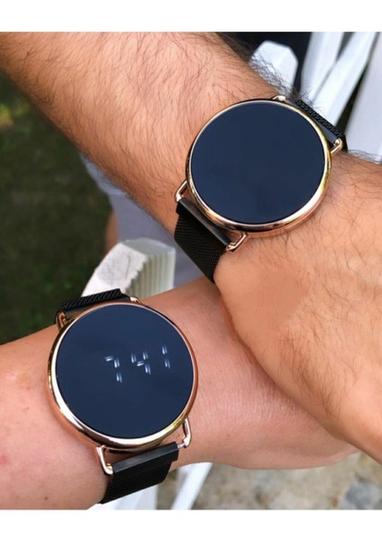 Dokunmatik LED Çift Kol Saati