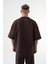 Oversize Premium Caddy Flamli Jersey T-Shirt Kahve 2