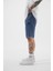 Loose Fıt Denim Bermuda Şort Koyu Mavi 2