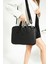 Impolo Joyce Siyahgofraj Baskı Unisex Netbok ve Evrak Çantsı 28X37 Ebatında 2