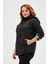 Seden Mevsimlik Büyük Beden Kadın Polyester Trençkot Mont 4