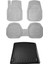 Ford Focus 3 Sedan (Kalın Stepne) 2011 - 2014 Bagaj Havuzu+ 3D Extra Havuzlu Gri Oto Paspas 1