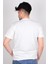 W211922102 Beyaz Önü Yazılı Bisiklet Yaka Erkek T-Shirt 3