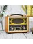 M-2027BT Taşınabilir Eskitme Radyo Fm Am Sw USB Tf Aux Destekli Vintage Bluetooth Hoparlör 4