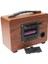 M-2027BT Taşınabilir Eskitme Radyo Fm Am Sw USB Tf Aux Destekli Vintage Bluetooth Hoparlör 2
