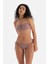 Bordo-Ekru Straplez Bikini Üst 1