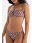 Bordo-Ekru Straplez Bikini Üst 4