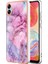 Samsung Galaxy A04E 4g / F04 4g / M04 4g Yb Imd Serisi-16 Stil E Mermer Desen Tpu Imd Telefon Kılıfı 2.0mm Elektroplasyon Kapağı (Yurt Dışından) 1
