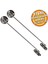 Kalkar Kapak Makası Frenli Dolap Çekmece Metal 25 cm Sessiz Açma Kapama Amortisör Piston Nikel Bar (1 Çift) 1
