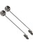 Kalkar Kapak Makası Frenli Dolap Çekmece Metal 25 cm Sessiz Açma Kapama Amortisör Piston Nikel Bar (1 Çift) 5