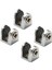 Tırnak Metal Cam Raf Tutucu Cam Etejer Menteşesi Krom Metal Vidalı 8 mm (4 Adet) 4