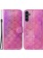Samsung Galaxy A24 Için 4g Pu Deri Deri Flip Cüzdan Telefon Kılıfı Göz Kamaştırıcı Çiçek Desen Stand Folio Cover (Yurt Dışından) 1