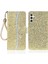 Samsung Galaxy A24 Için 4g Glitter Sparkle Ekleme Telefon Kılıfı Pu Deri Stand Cüzdan Kapağı Kayış (Yurt Dışından) 1