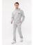 Erkek Gri Kapüşonlu Sweatshirt Rahat Giyim Yumuşak 2