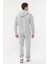 Erkek Gri Kapüşonlu Sweatshirt Rahat Giyim Yumuşak 4