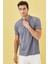 AC&Co / Altınyıldız Classics Erkek Çekmeyen Pamuklu Kumaş Slim Fit Dar Kesim Lacivert Kıvrılmaz Polo Yaka Tişört