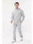 Erkek Gri Kapüşonlu Sweatshirt Şardonlu 2
