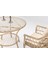 Zen Masalı Çay Seti Bahçe ve Balkon Mobilyası Takımı (1+1+1+1+ Çap 110 Masa), Krem 2