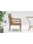 Zen Masalı Çay Seti Bahçe ve Balkon Mobilyası Takımı (1+1+1+1+ Çap 110 Masa), Krem 3