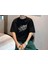 Flaming Dice Skulls Siyah Oversize T-Shirt 1