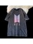 Yıkamalı Bts Logo Eskitme T-Shirt 2