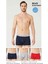 Erkek Grimelanj Kırmızı Lacivert 3'lü Boxer 80431 2