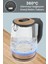 Honey Rose Gold Paslanmaz Çelik 2200 Watt 1.7 Litre Işıklı Cam Kettle Su Isıtıcı 3