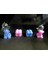 Ayıcık Desenli ve Mini Bubble Mum (Kına, Nişan, Bebek, Organizasyon) 4'lü Set ( Pembe - Mavi ) 1