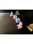 Ayıcık Desenli ve Mini Bubble Mum (Kına, Nişan, Bebek, Organizasyon) 4'lü Set ( Pembe - Mavi ) 2