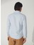 Slim Fit Klasik Yaka Armürlü Mavi - Buz Erkek Gömlek GM2024700404 4