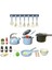 Mutfak Playset Buhar Basınç Potu Mutfak Aksesuarları Parti Favors 32PCS Mavi Için (Yurt Dışından) 5